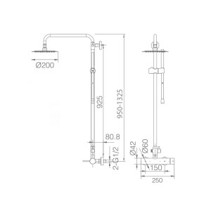 Milos Stick - Barra de ducha