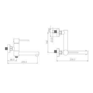 Milos Stick - Grifería de bañera