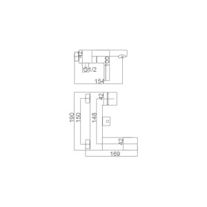 Valencia - Grifería de bañera