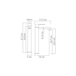 Valencia - Grifo lavabo alto
