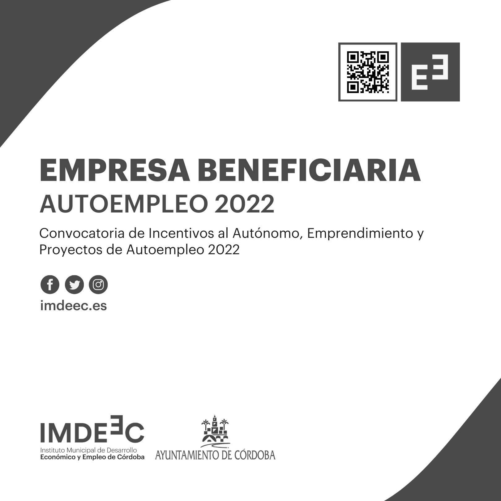 Empresa beneficiaria - Autoempleo 2022